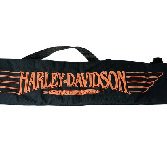 Harley Davidson Six Pack Sling Cooler The Stick With Zippper And Strap 28" X 5" - Picture 2 of 10
